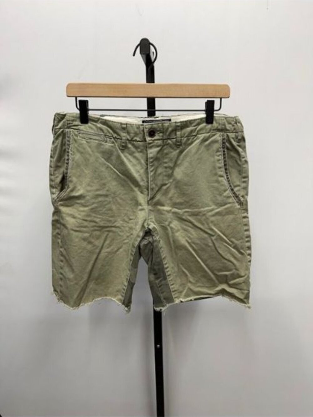 Abercrombie & Fitch Green Raw Hem Camo Shorts